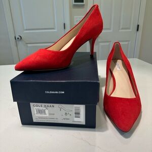Cole Haan Women's Barbados Cherry Suede Heels Size 8.5 NWT